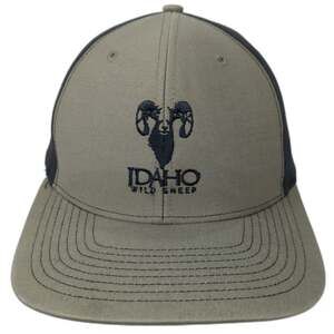 Richardson Snapback Hat Green Black One Size Idaho Wild Sheep Bighorn Logo 312
